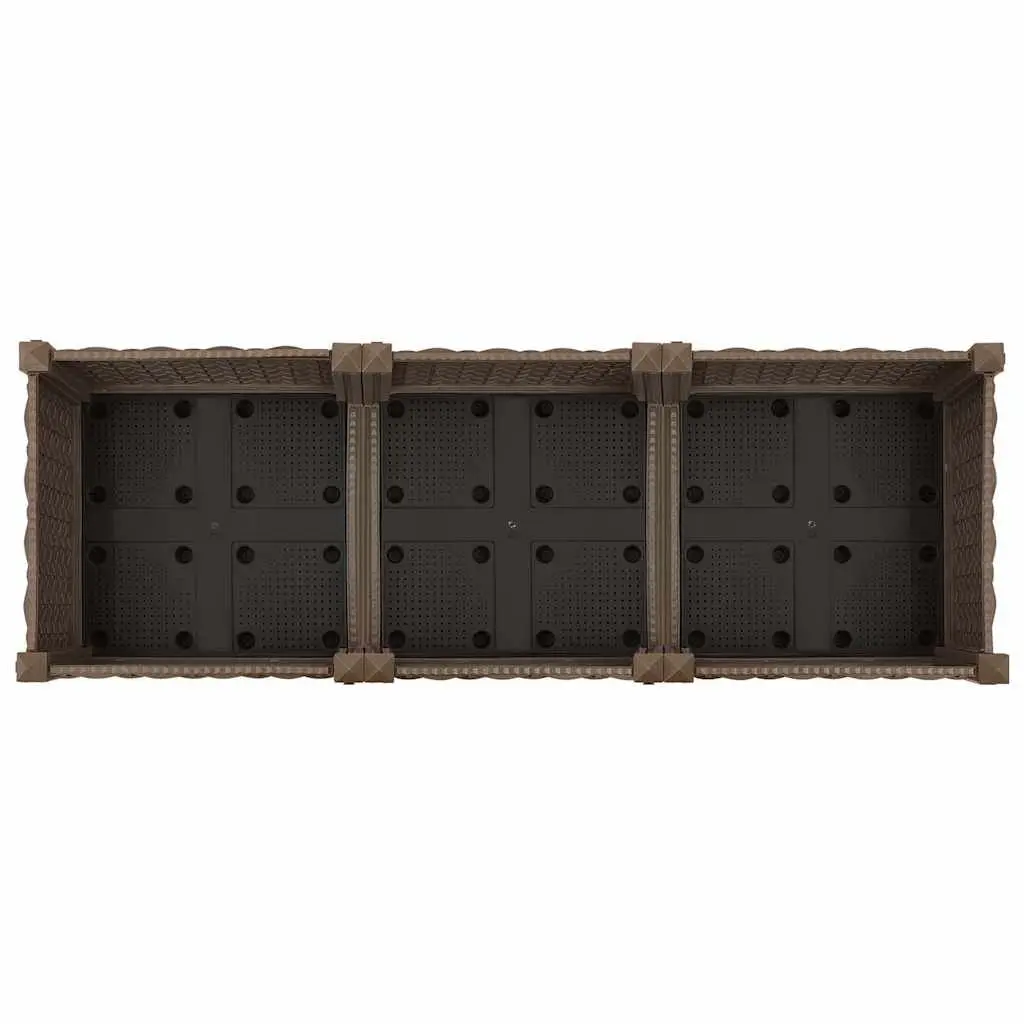 Raised Garden Bed Planter Box 120x40x23cm Brown