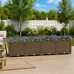 Sturdy Raised Garden Bed 160x40x38cm for All Outdoor Spaces