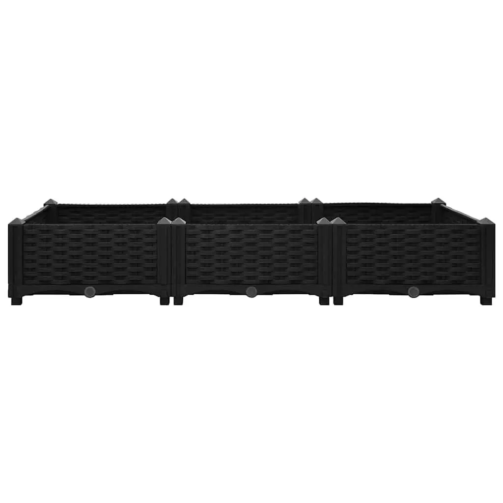 Black Polypropylene Raised Garden Bed Planter