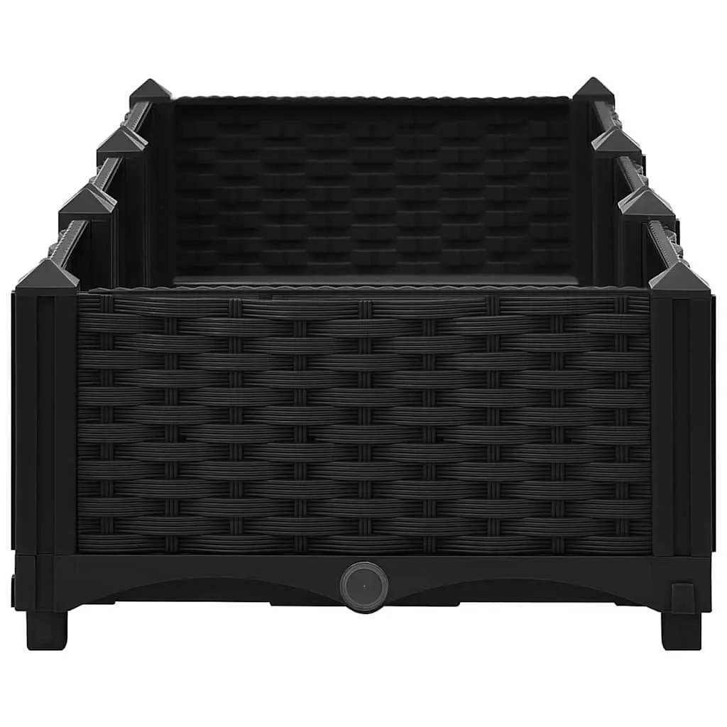 Black Polypropylene Raised Garden Bed Planter