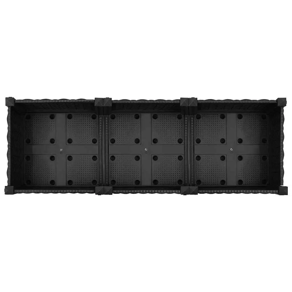 Black Polypropylene Raised Garden Bed Planter