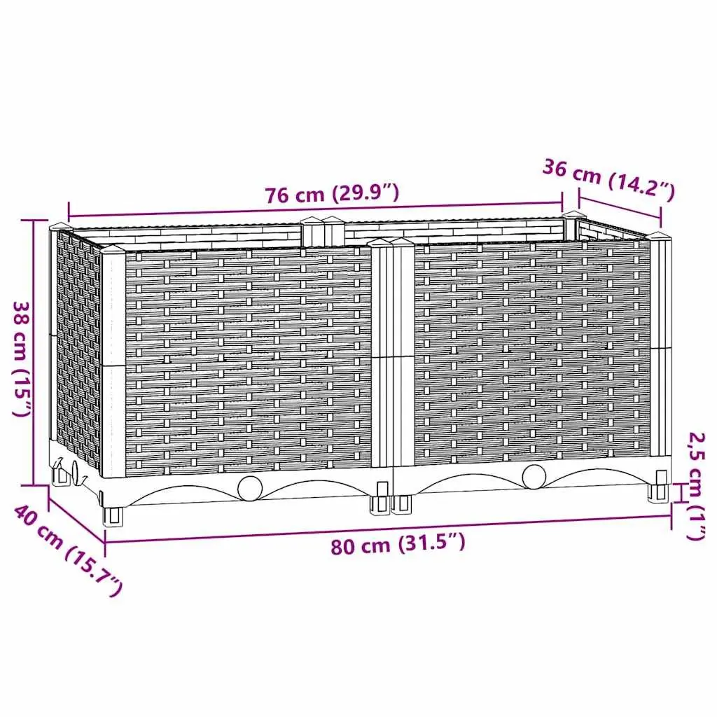 Raised Garden Bed Planter for Outdoor Plants