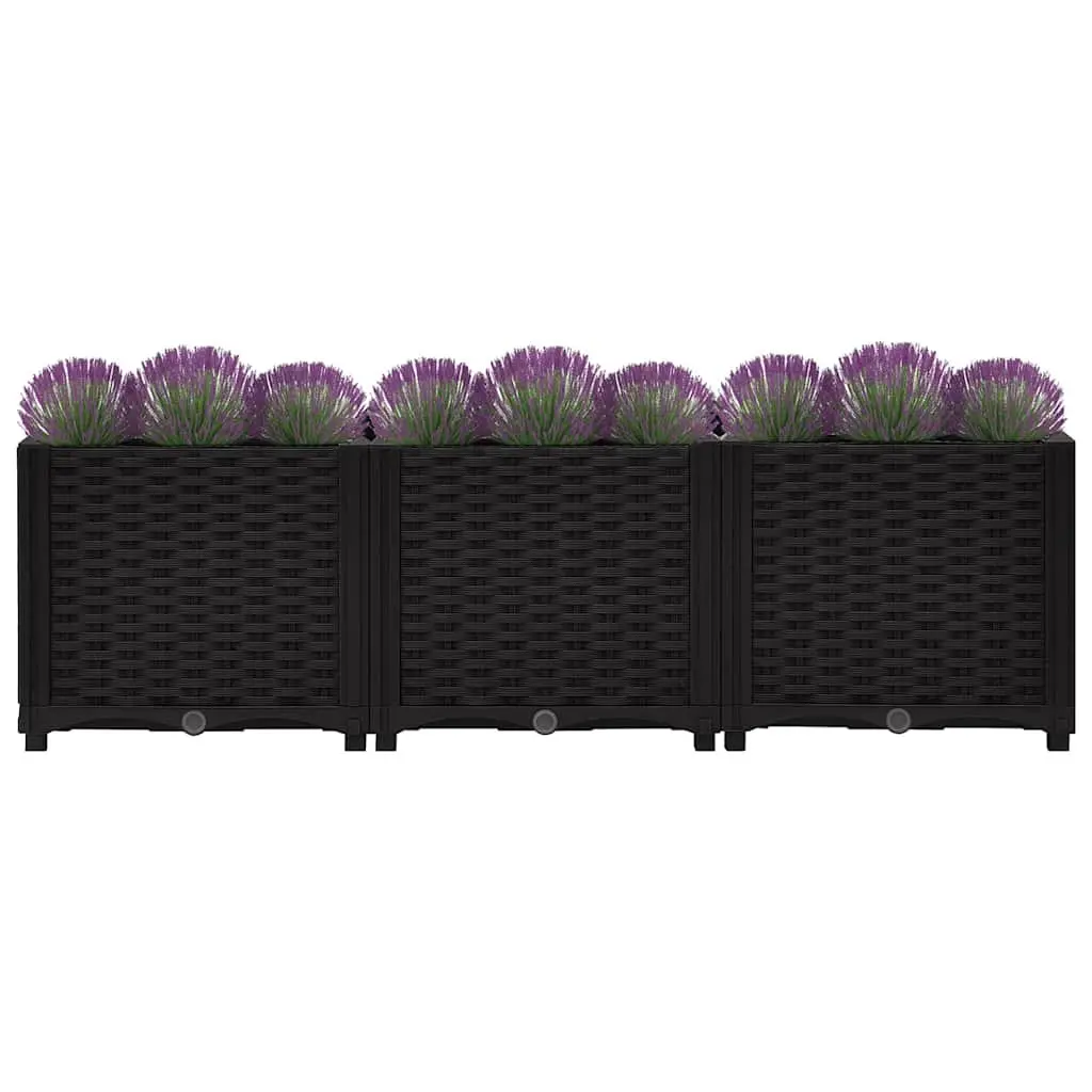 Raised Garden Bed Planter Box Polypropylene 120x40x38 cm Black