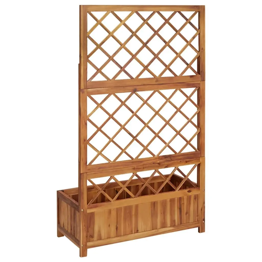 Raised Garden Bed with Integrated Trellis