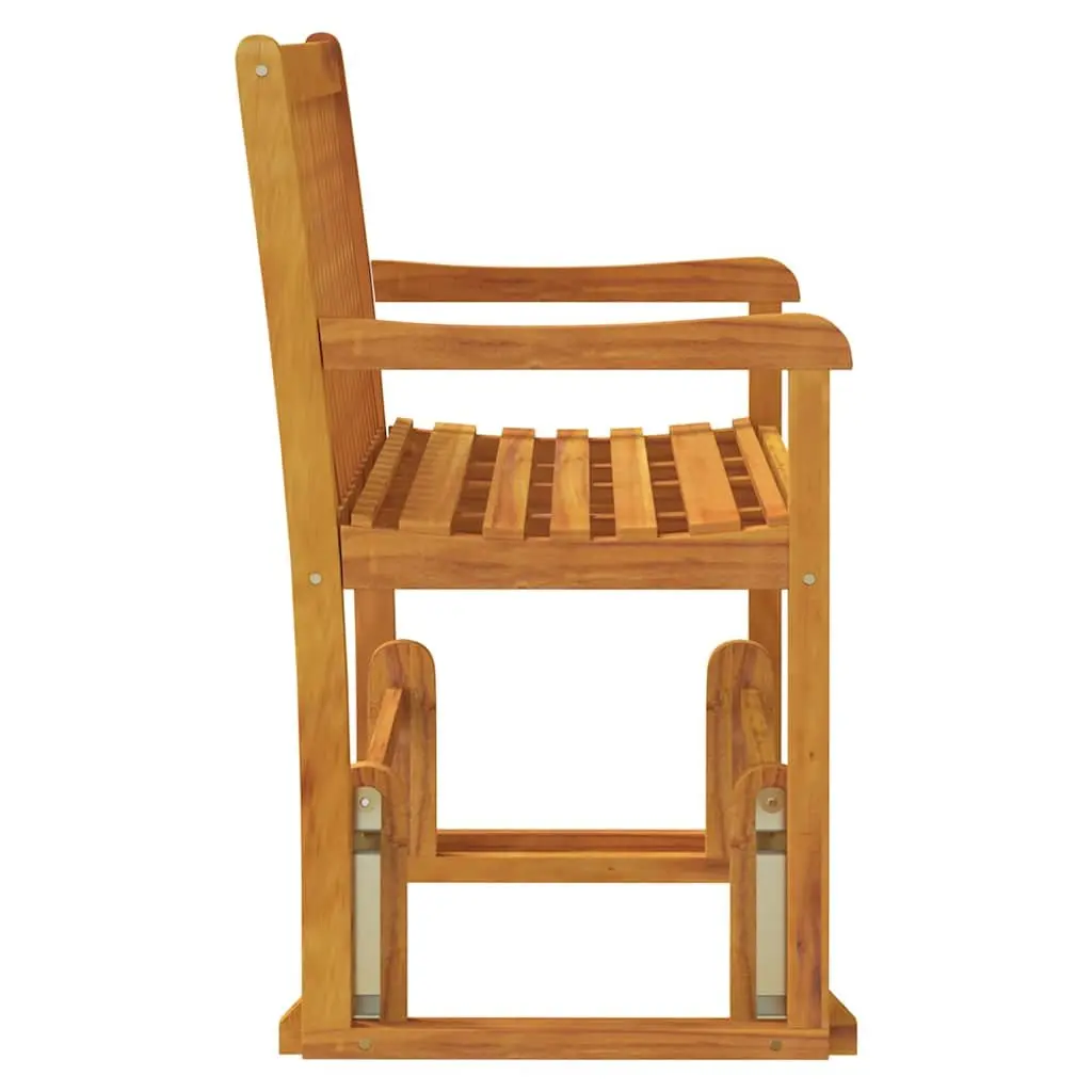Outdoor Swing Bench Solid Acacia Wood 110cm Brown
