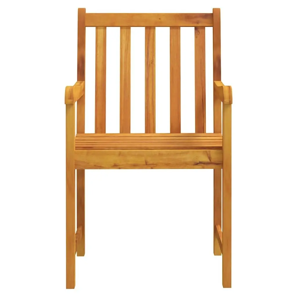 Outdoor Chairs Solid Acacia Wood Weather Resistant Brown 2 Piece