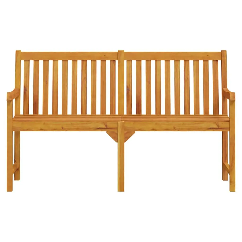 Solid Acacia Wood Outdoor Garden Bench 150 cm