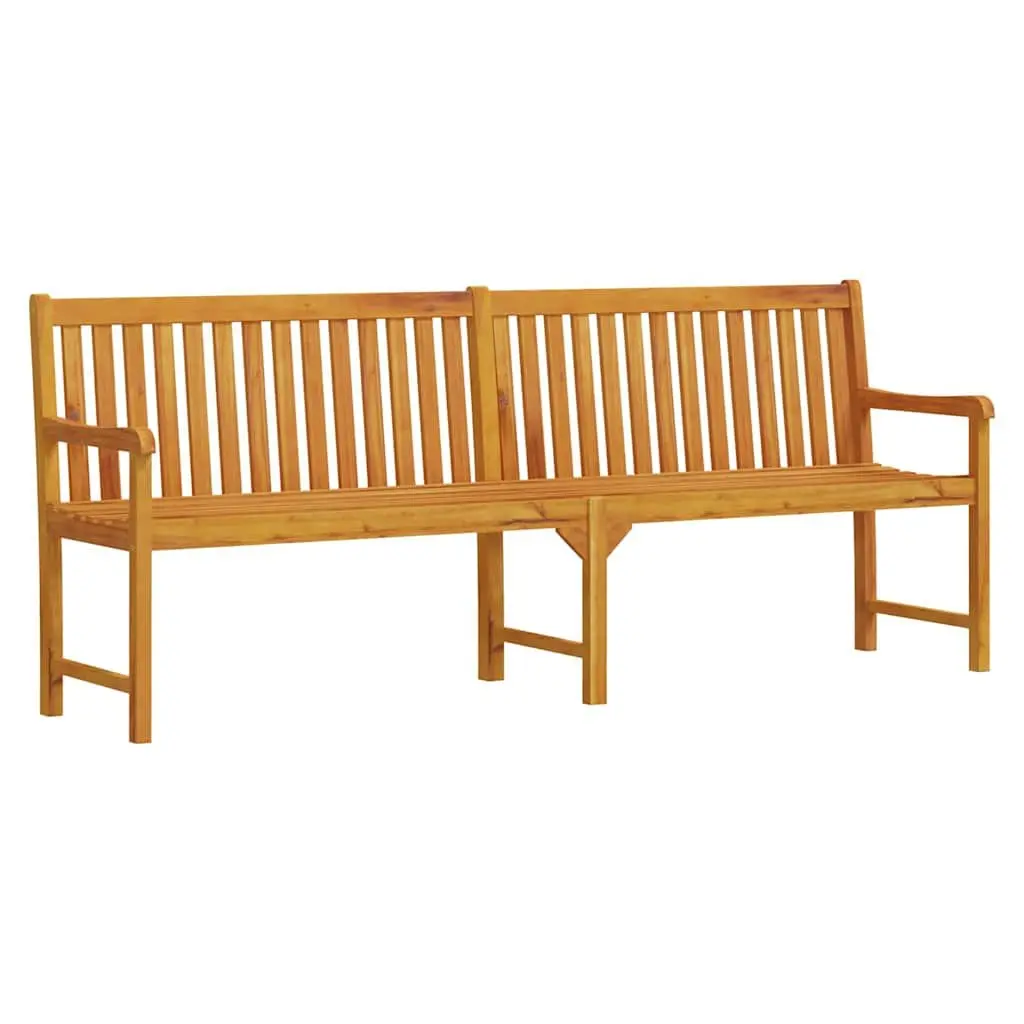 Outdoor Garden Bench 219cm Acacia Wood with Backrest
