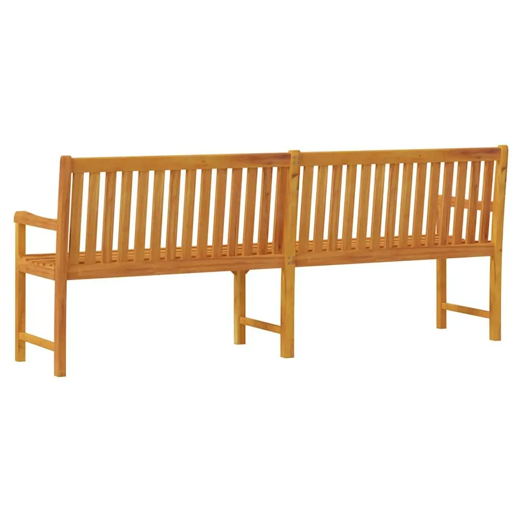 Outdoor Garden Bench 219cm Acacia Wood with Backrest