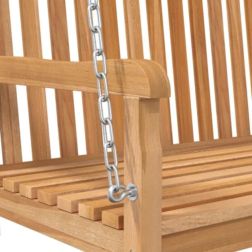 Teak Wood Swing Bench for Outdoor Relaxation