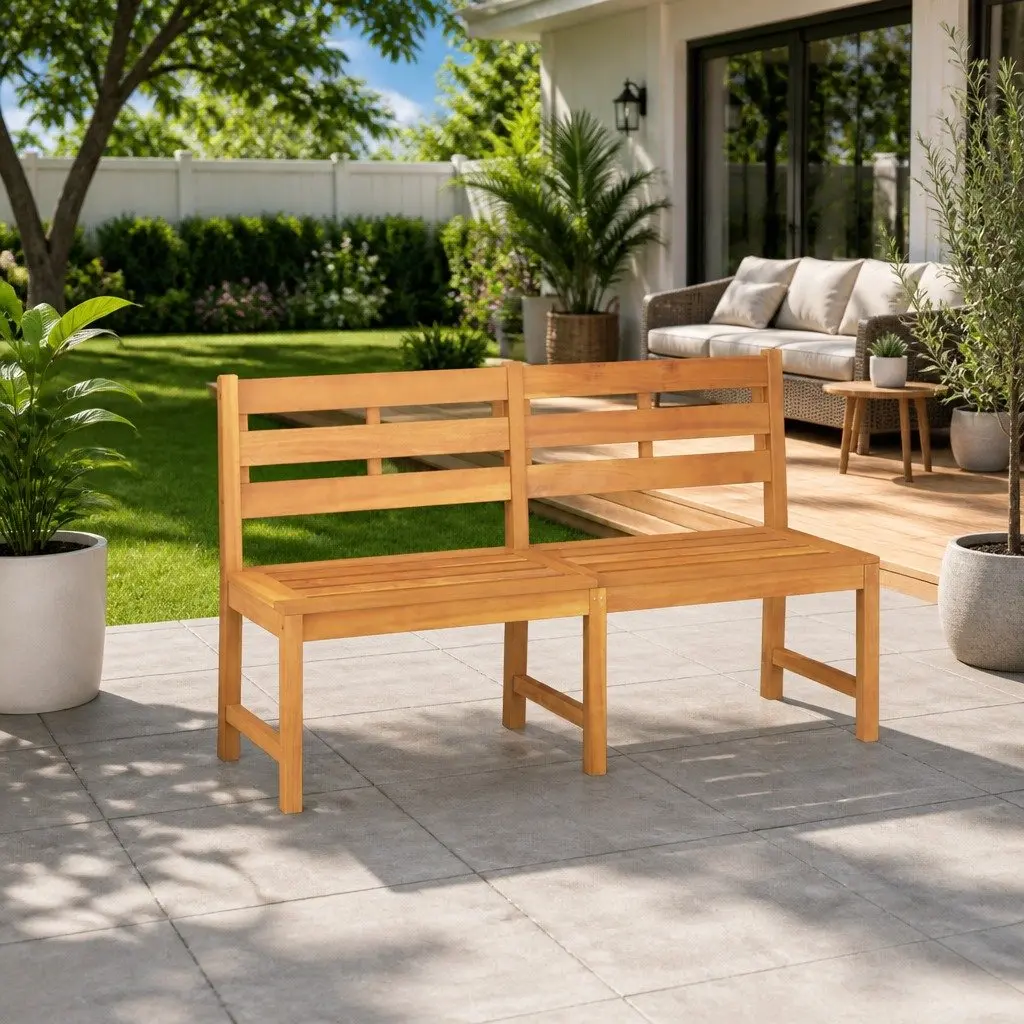 Garden Bench Teak Wood 150cm Brown