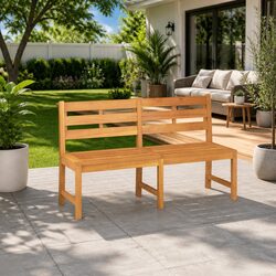 Stylish Teak Wood Outdoor Garden Bench 150cm