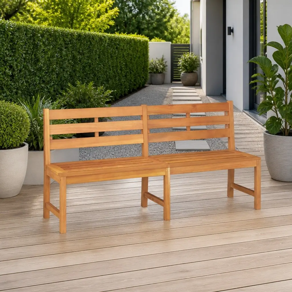 180cm Teak Wood Garden Bench for Outdoor Use