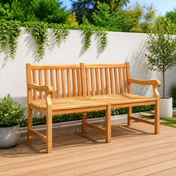 Teak Wood Outdoor Garden Bench 150cm for Stylish Seating
