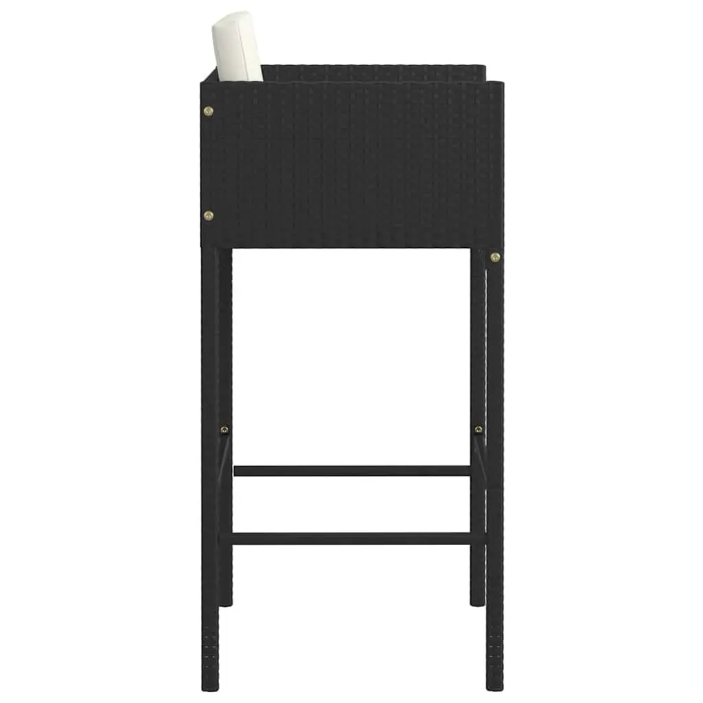 Set of 4 Durable Outdoor Bar Stools with Cushions