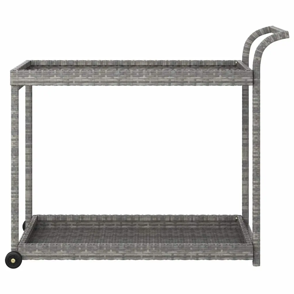 Grey Bar Cart for Kitchen and Patio Storage