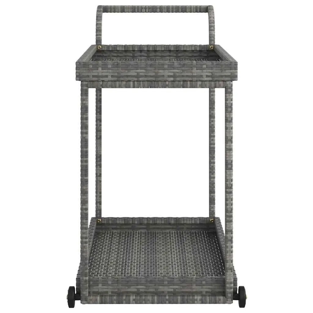 Grey Bar Cart for Kitchen and Patio Storage