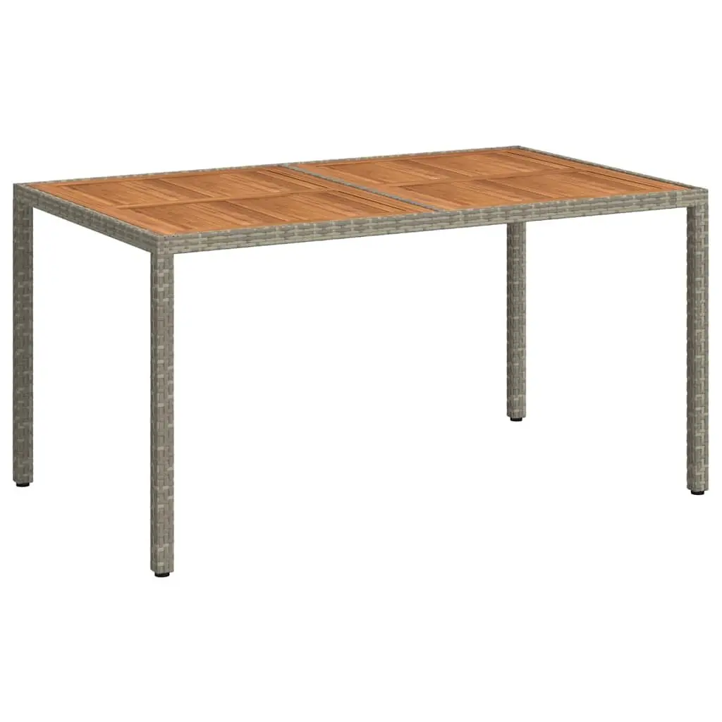 Grey Garden Table 150x90x75cm Outdoor Dining