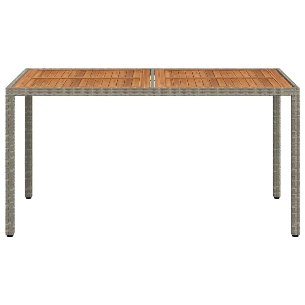 Grey Garden Table 150x90x75cm Outdoor Dining