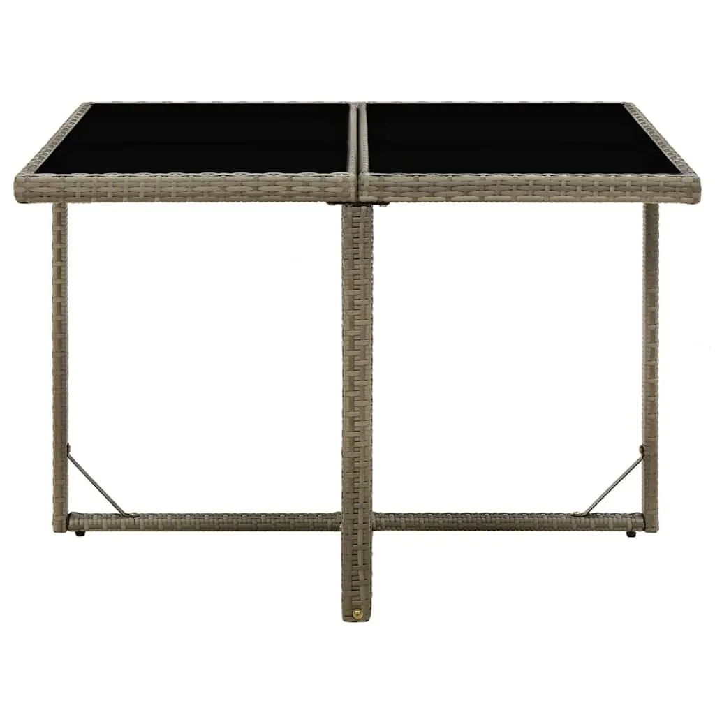 Grey Garden Dining Table 109x107x74cm Rattan