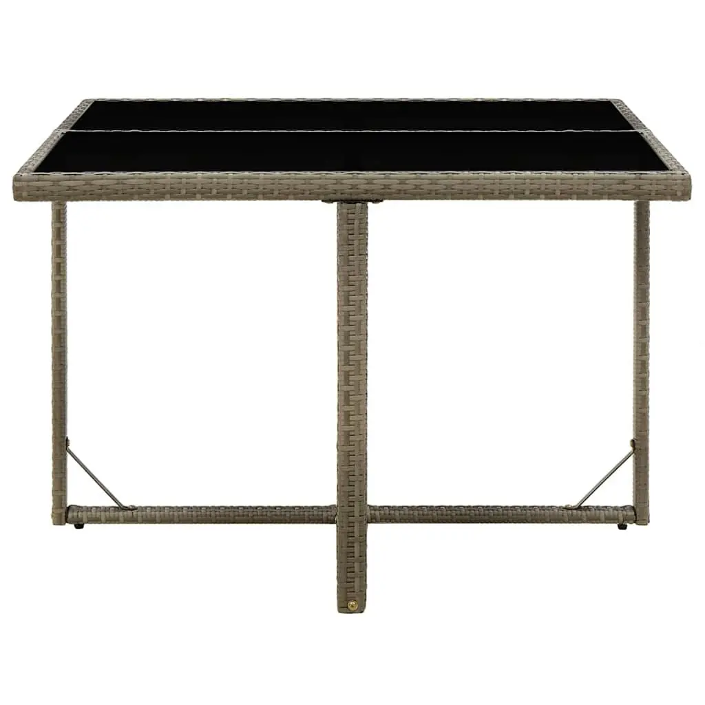 Grey Garden Dining Table 109x107x74cm Rattan