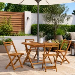 Sturdy Folding Garden Table 110 cm in Brown