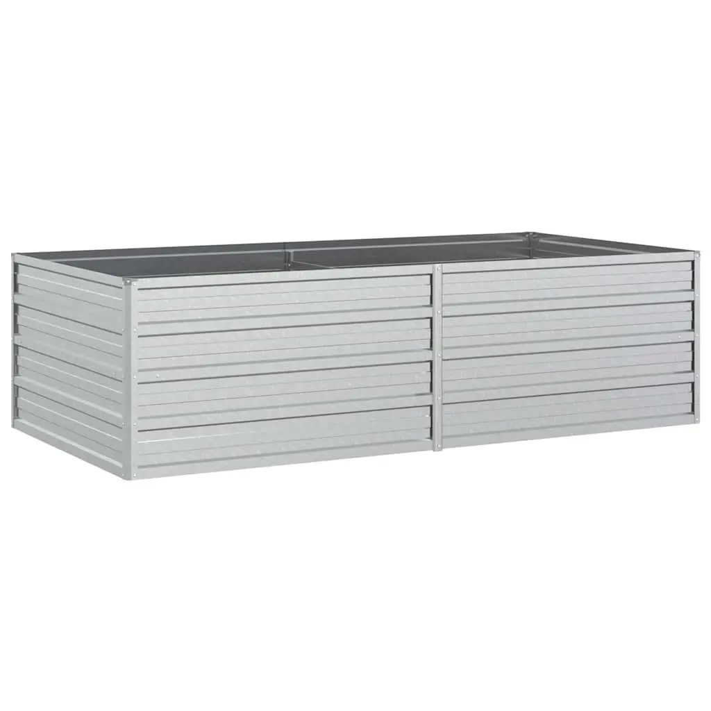 Raised Bed Galvanized Steel 160x80x45cm Silver Planter