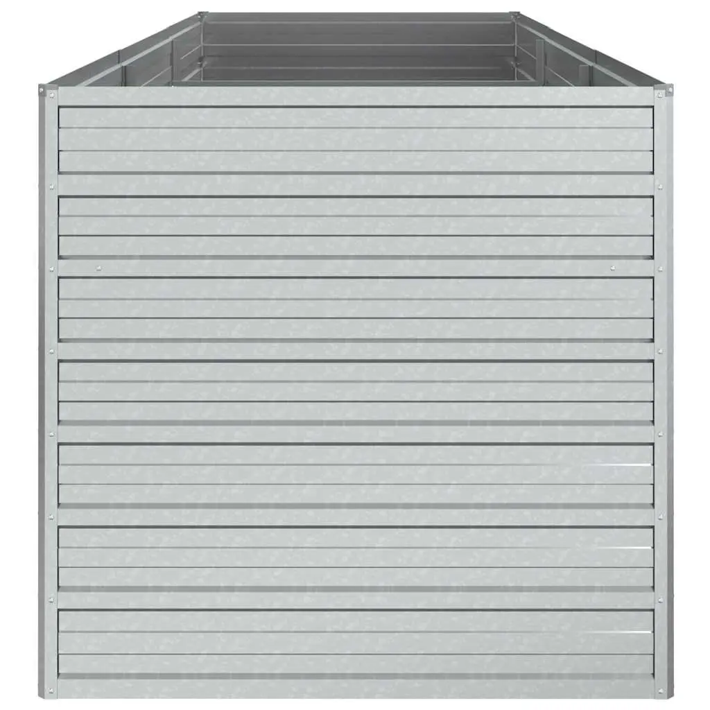Garden Raised Bed Planter 240x80x77cm Silver