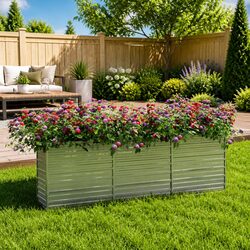 Durable Outdoor Planter for Vegetables and Flowers 240x40x77cm