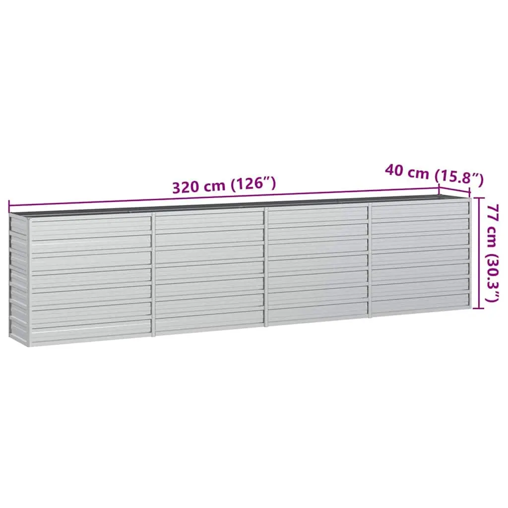 Galvanized Steel Raised Garden Bed for Outdoor Use