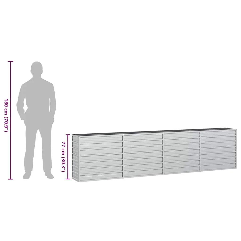 Galvanized Steel Raised Garden Bed for Outdoor Use