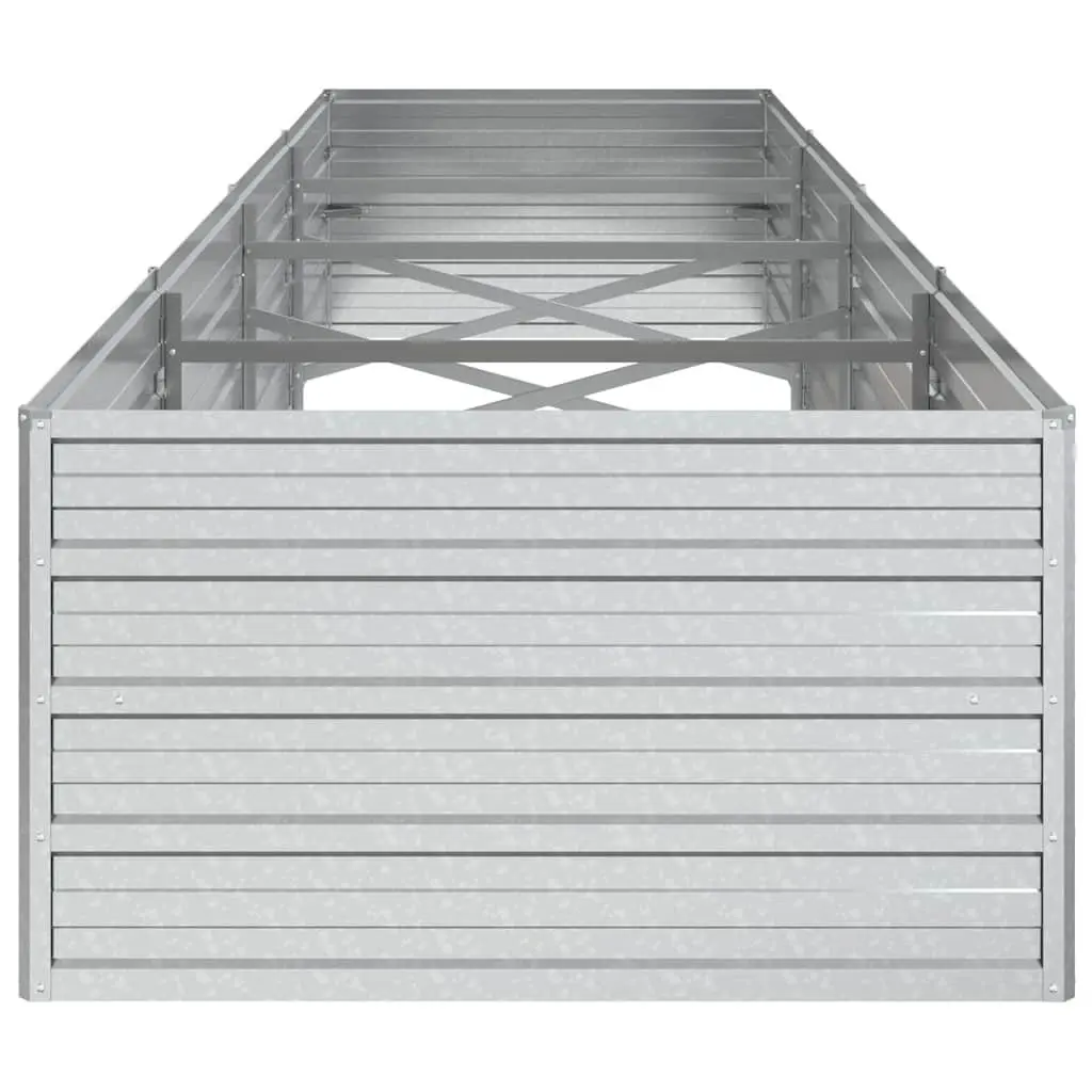 Galvanized Steel Garden Raised Bed 320x80x45 cm Planter Box Outdoor Vegetables