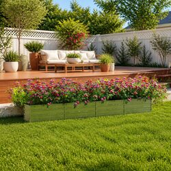 Durable Galvanized Steel Raised Bed for Gardens 320x40x45 cm