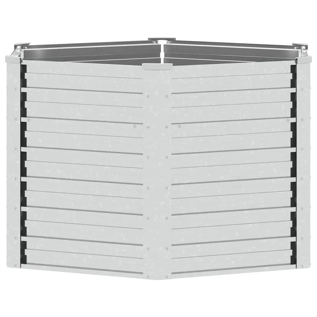 Garden Raised Bed Metal 129x77 cm Silver Planter Pot