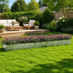 Durable Metal Raised Garden Bed Planter for Outdoor Use