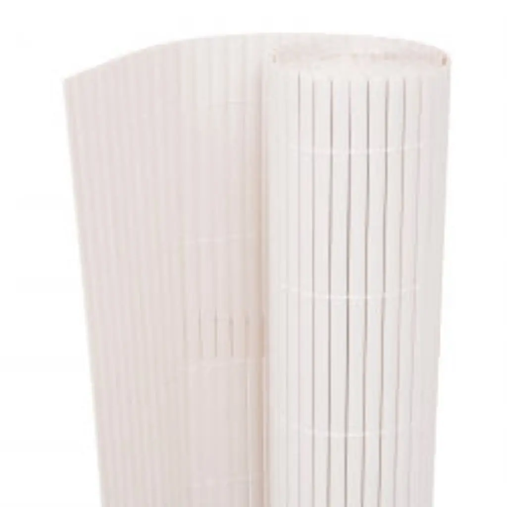 Double-Sided White Garden Fence Panel 90x400cm