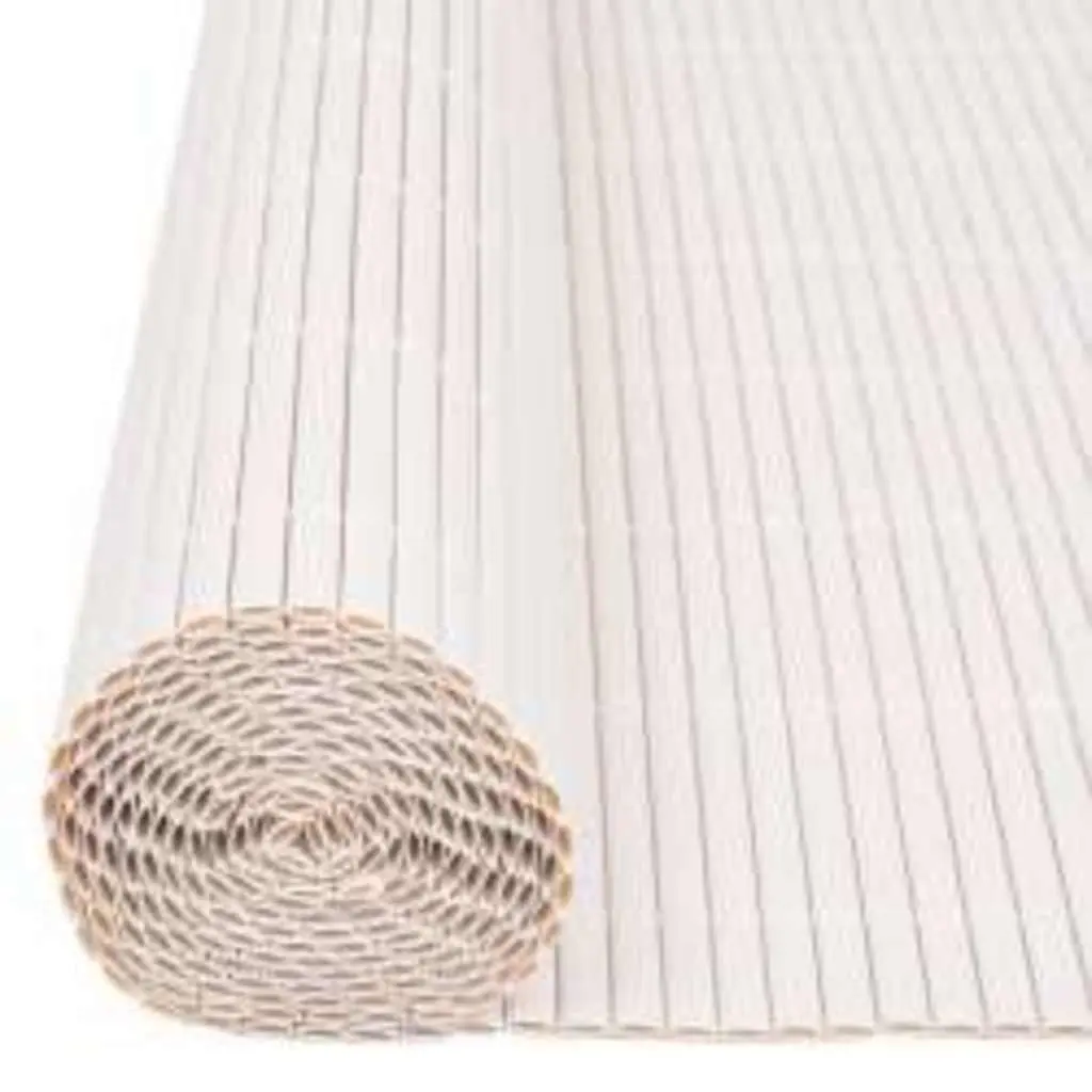 Double-Sided White Garden Fence Panel 90x400cm