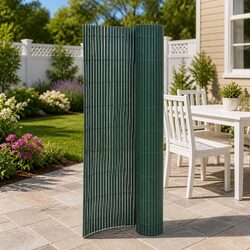 Decorative Double-Sided Garden Fence Panel 90x400cm Green