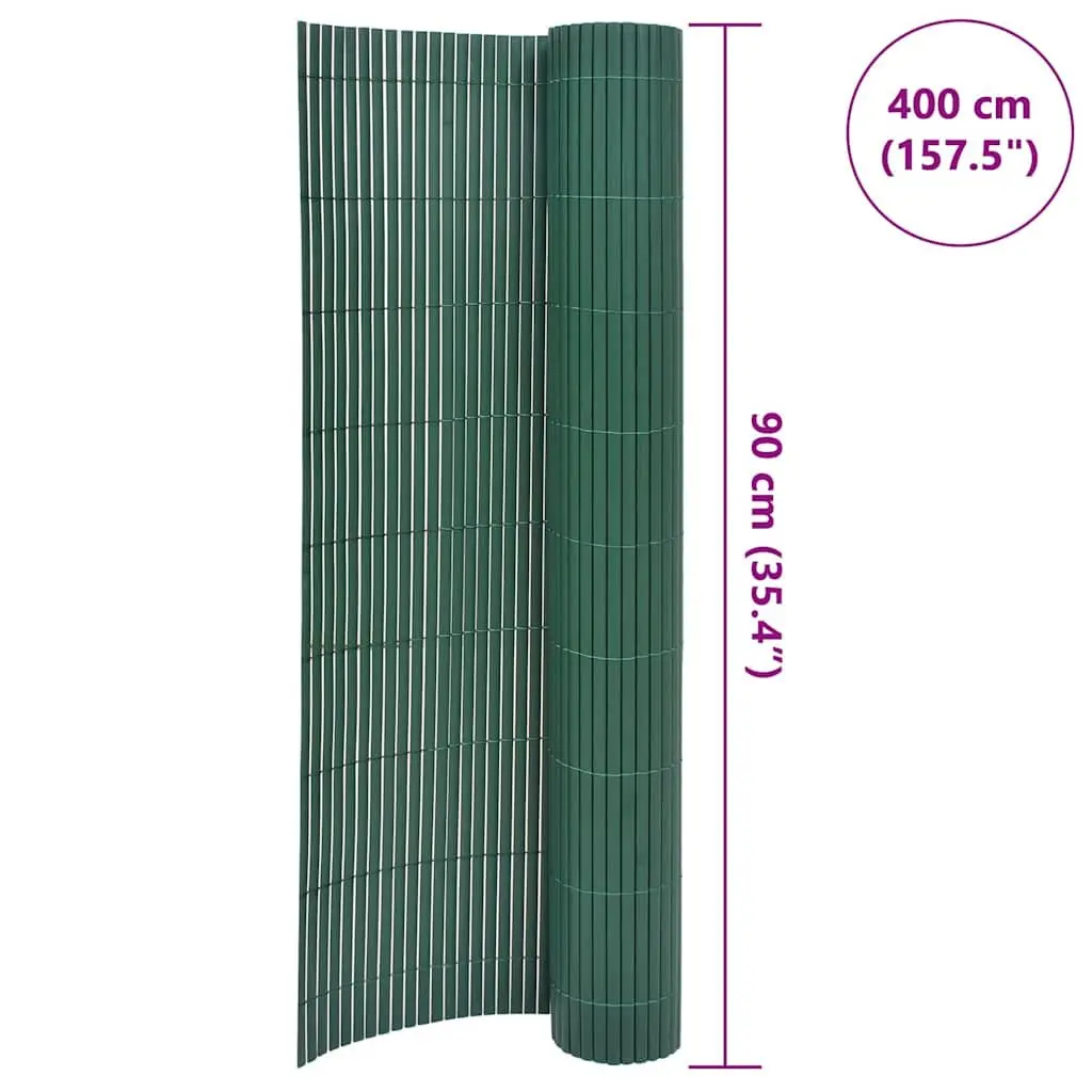 Garden Fence Panel Weather-Resistant PVC 90x400cm Green