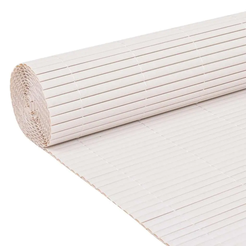 Garden Fence Panel Double-Sided Weather-Resistant PVC 110x300 cm White Decorative Barrier