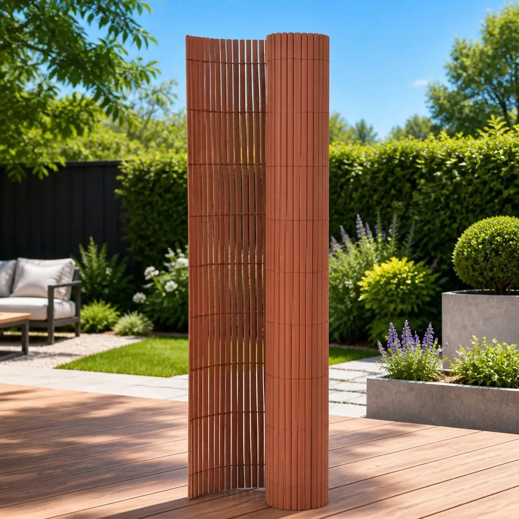 Double-Sided Garden Fence Panel 110x400 cm