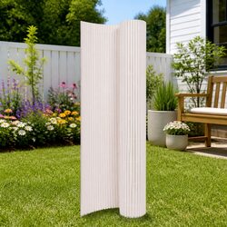 Durable White Garden Fence Panel 110x500cm for Outdoor Use