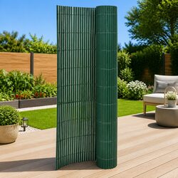 Durable Double-Sided Garden Fence Panel 110x500 cm Green