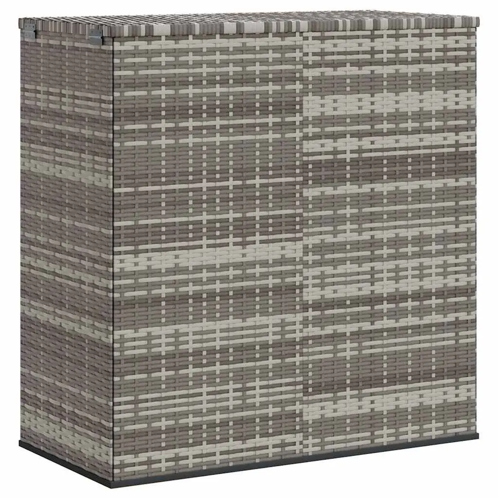 Grey Garden Storage Cushion Box with PE Rattan