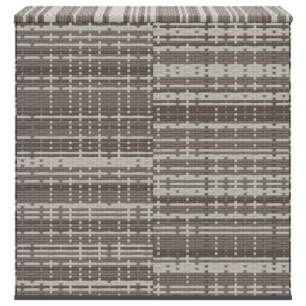 Grey Garden Storage Cushion Box with PE Rattan