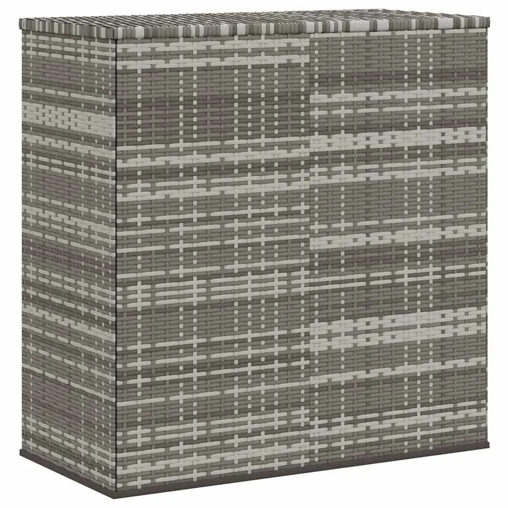 Grey Garden Storage Cushion Box with PE Rattan