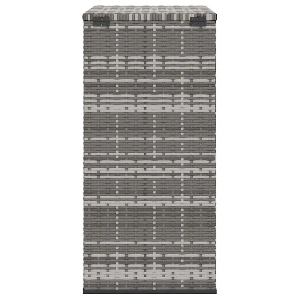 Grey Garden Storage Cushion Box with PE Rattan