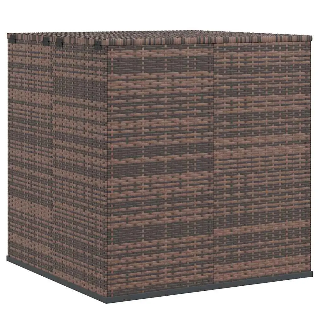 Garden Storage Box with PE Rattan Construction