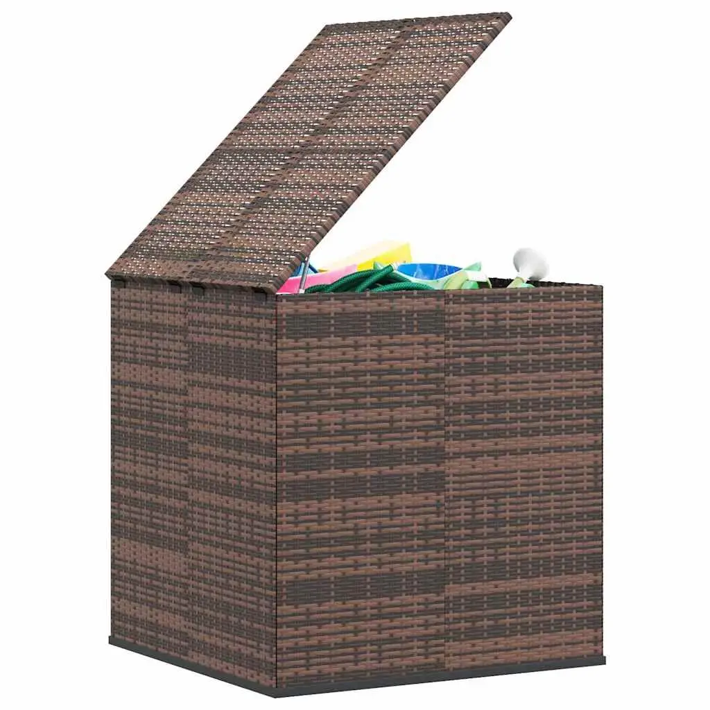Garden Storage Box with PE Rattan Construction