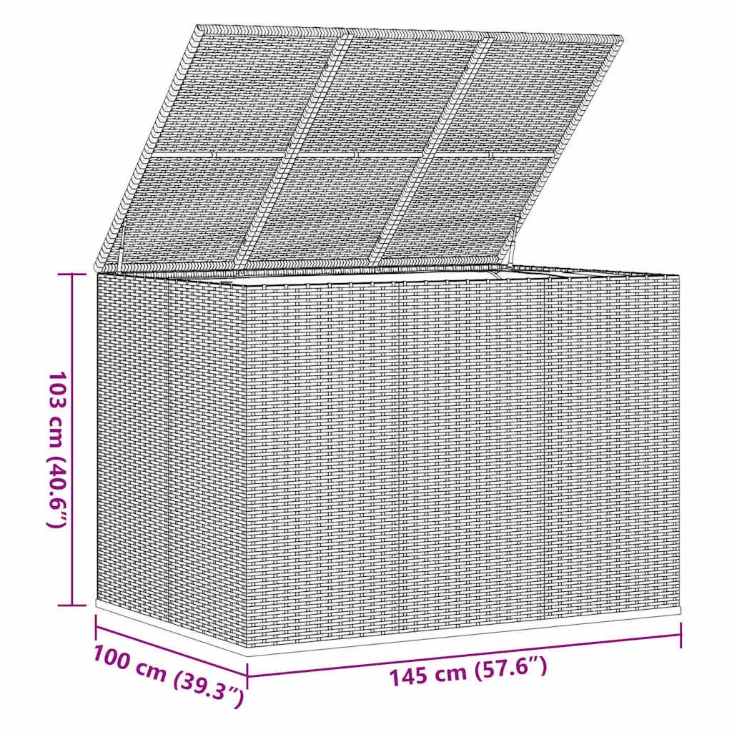 Weather-Resistant Garden Cushion Box with Durable Build